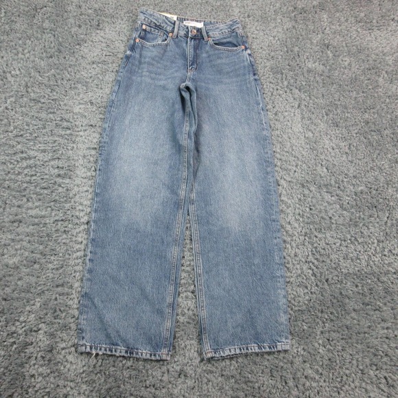 Garage Denim Jeans Womens 0 24W Blue Ample Baggy Wide Leg Winnie Blue 26x32* NWT - Picture 1 of 16